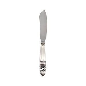Georg Jensen & Wendel Denmark Acorn Silver Handle Stainless Blade Cake #17414